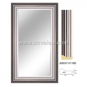 Moderno de la moda de plata decorativos baño de pared enmarcado espejos 