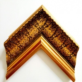 4,7 pulgadas de ancho hojas de oro grandes molduras marcos para cuadros 